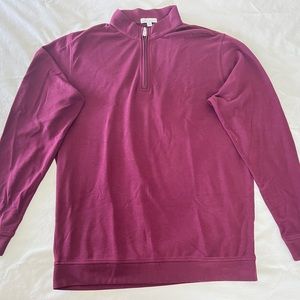 Peter Millar 1/4 Zip Pullover Sweater, Burgandy Red